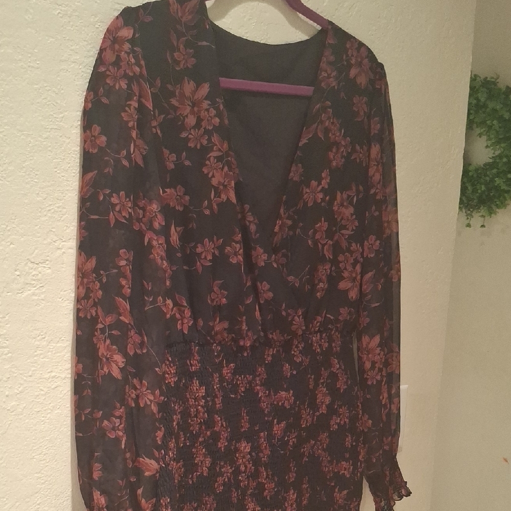 Floral Long Sleeve Dress